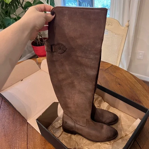 Frye Shirley Suede over the knee boots - Picture 2 of 5